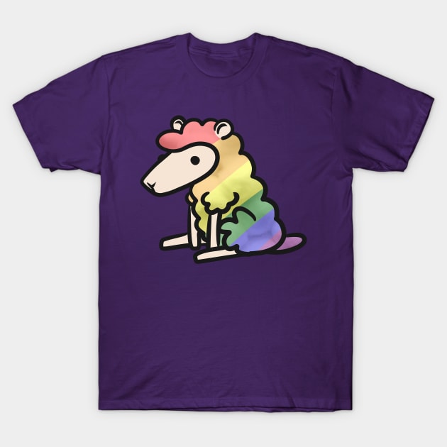 Rainbow sheep T-Shirt by Jamtastic